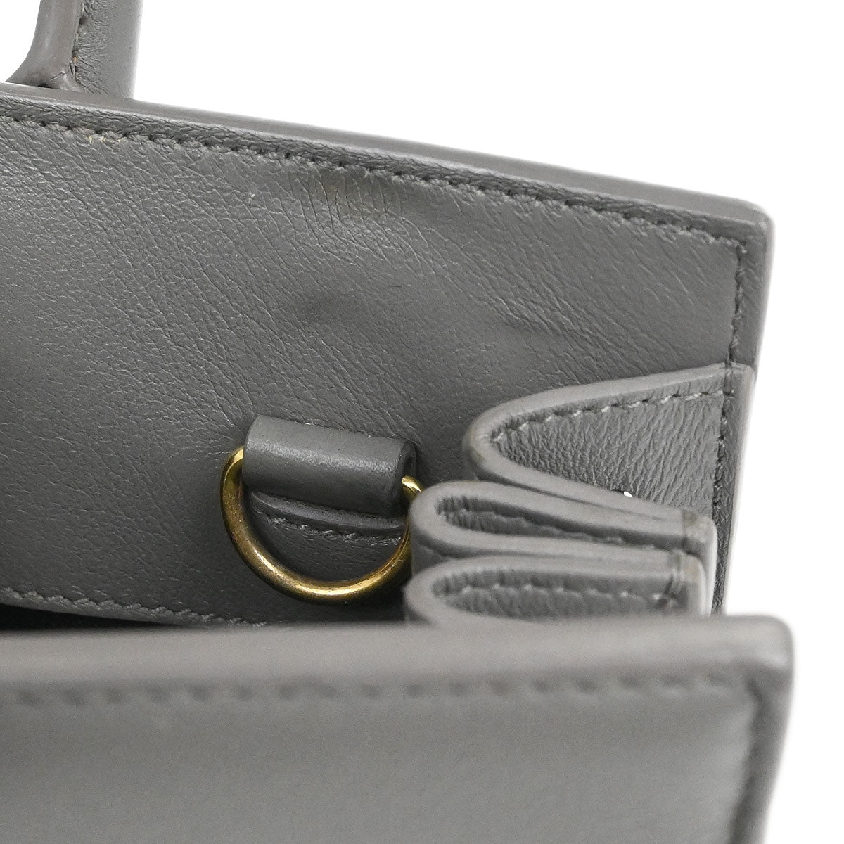 Saint Laurent Gray Calfskin Sac de Jour 2way Shoulder Handbag