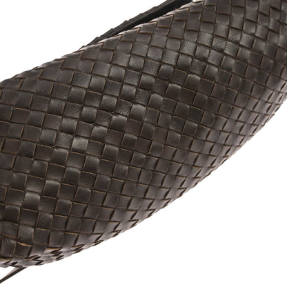 Bottega Veneta Brown Lambskin Intrecciato Shoulder Bag