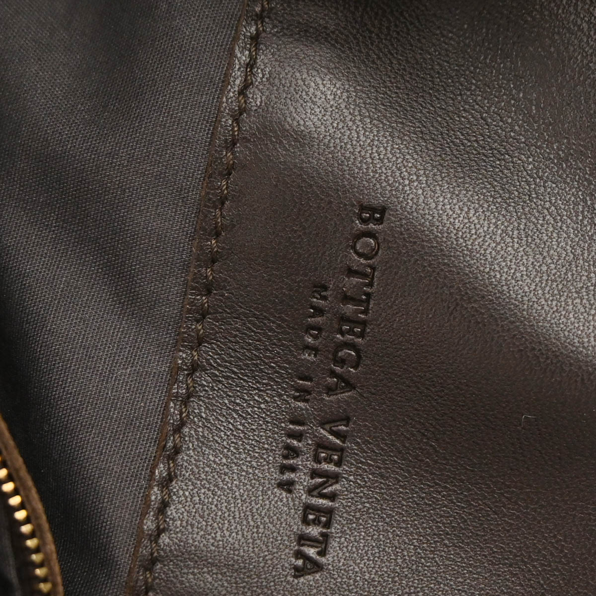 Bottega Veneta Brown Lambskin Intrecciato Shoulder Bag