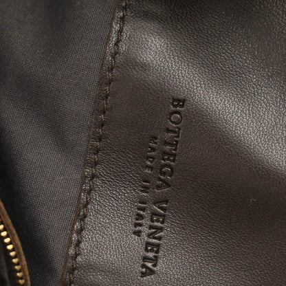 Bottega Veneta Brown Lambskin Intrecciato Shoulder Bag