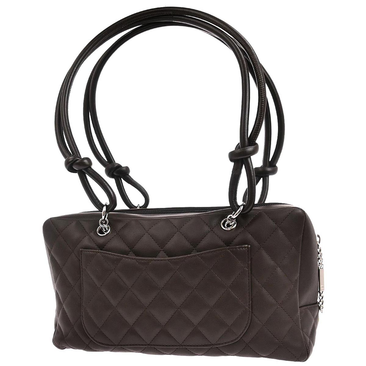 Chanel 2005-2006 Brown Calfskin Cambon Ligne Bowling Bag