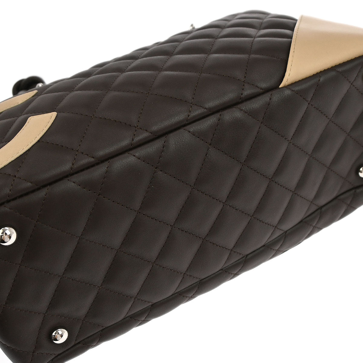 Chanel 2005-2006 Brown Calfskin Cambon Ligne Bowling Bag