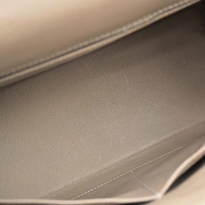 Hermes Gris Tourterelle Box Calf Kelly 28 Retourne 2way Shoulder Handbag