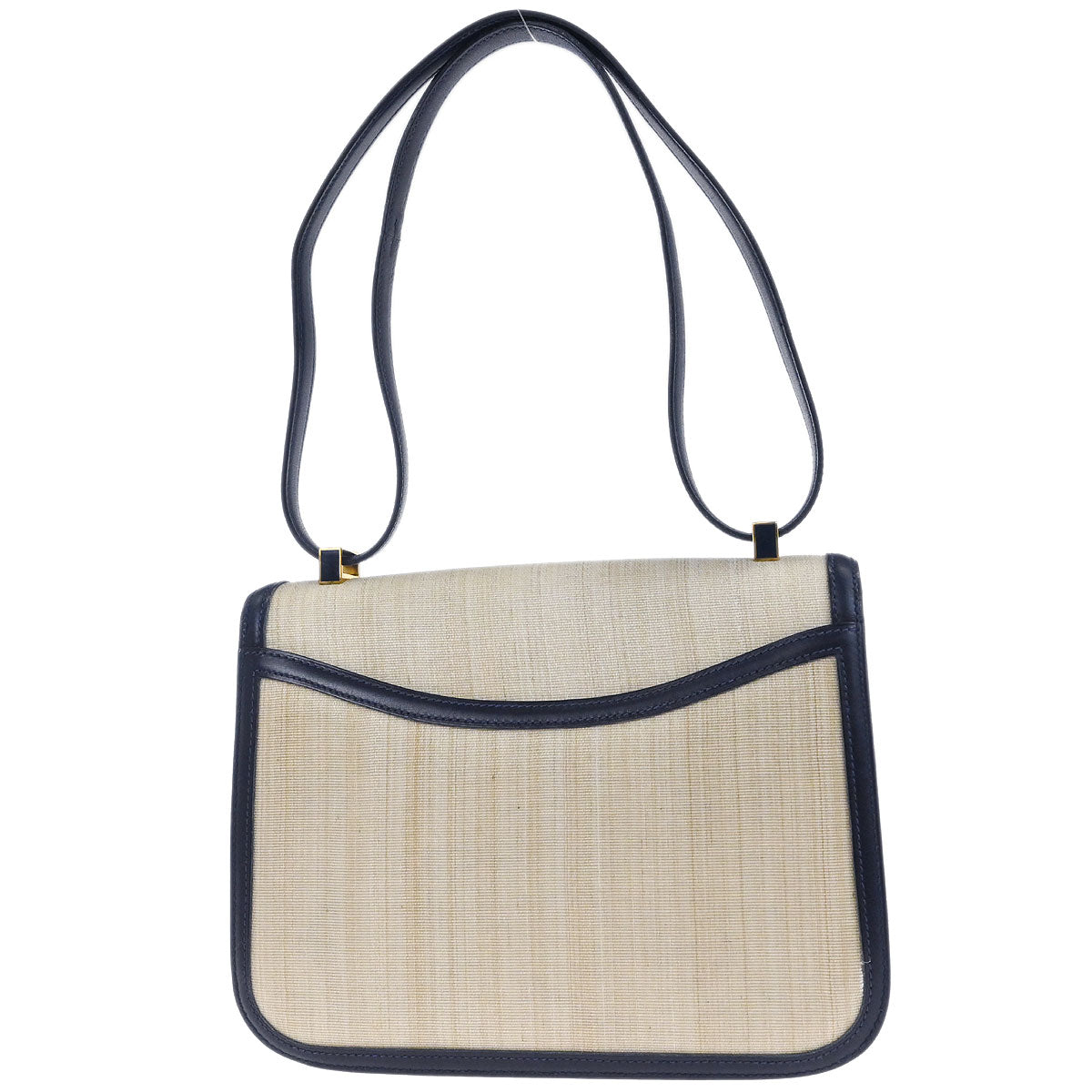 Hermes Natural Navy Crinoline Box Calf Constance 23 Shoulder Bag