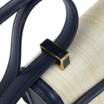 Hermes Natural Navy Crinoline Box Calf Constance 23 Shoulder Bag