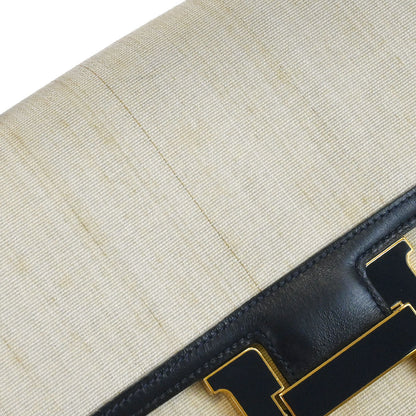 Hermes Natural Navy Crinoline Box Calf Constance 23 Shoulder Bag