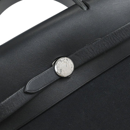 Hermes Black Toile Officier Herbag a Dos 2 in 1 Backpack