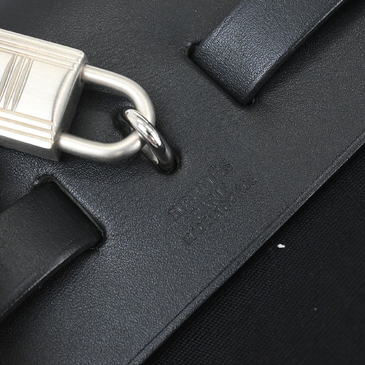 Hermes Black Toile Officier Herbag a Dos 2 in 1 Backpack