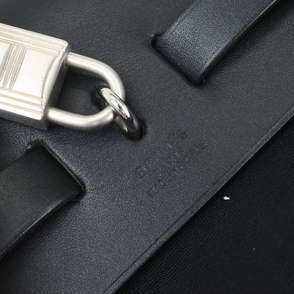 Hermes Black Toile Officier Herbag a Dos 2 in 1 Backpack