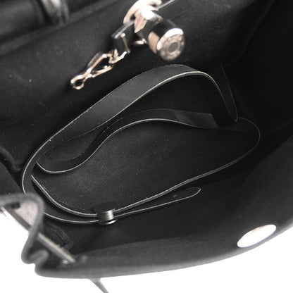 Hermes Black Toile Officier Herbag a Dos 2 in 1 Backpack