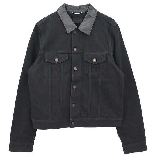 Saint Laurent 2018 Single Breasted Denim Jacket Black #M