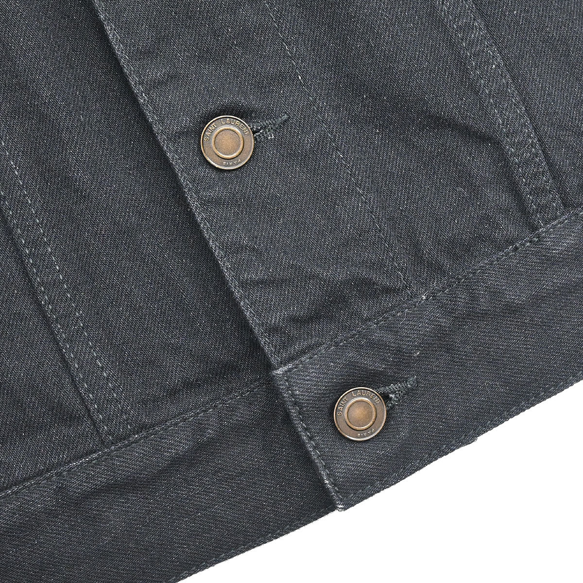 Saint Laurent 2018 Single Breasted Denim Jacket Black #M