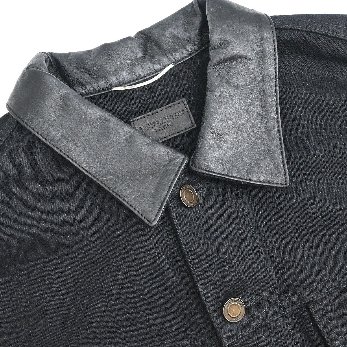 Saint Laurent 2018 Single Breasted Denim Jacket Black #M