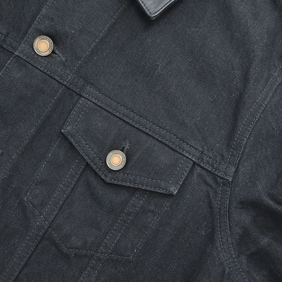 Saint Laurent 2018 Single Breasted Denim Jacket Black #M