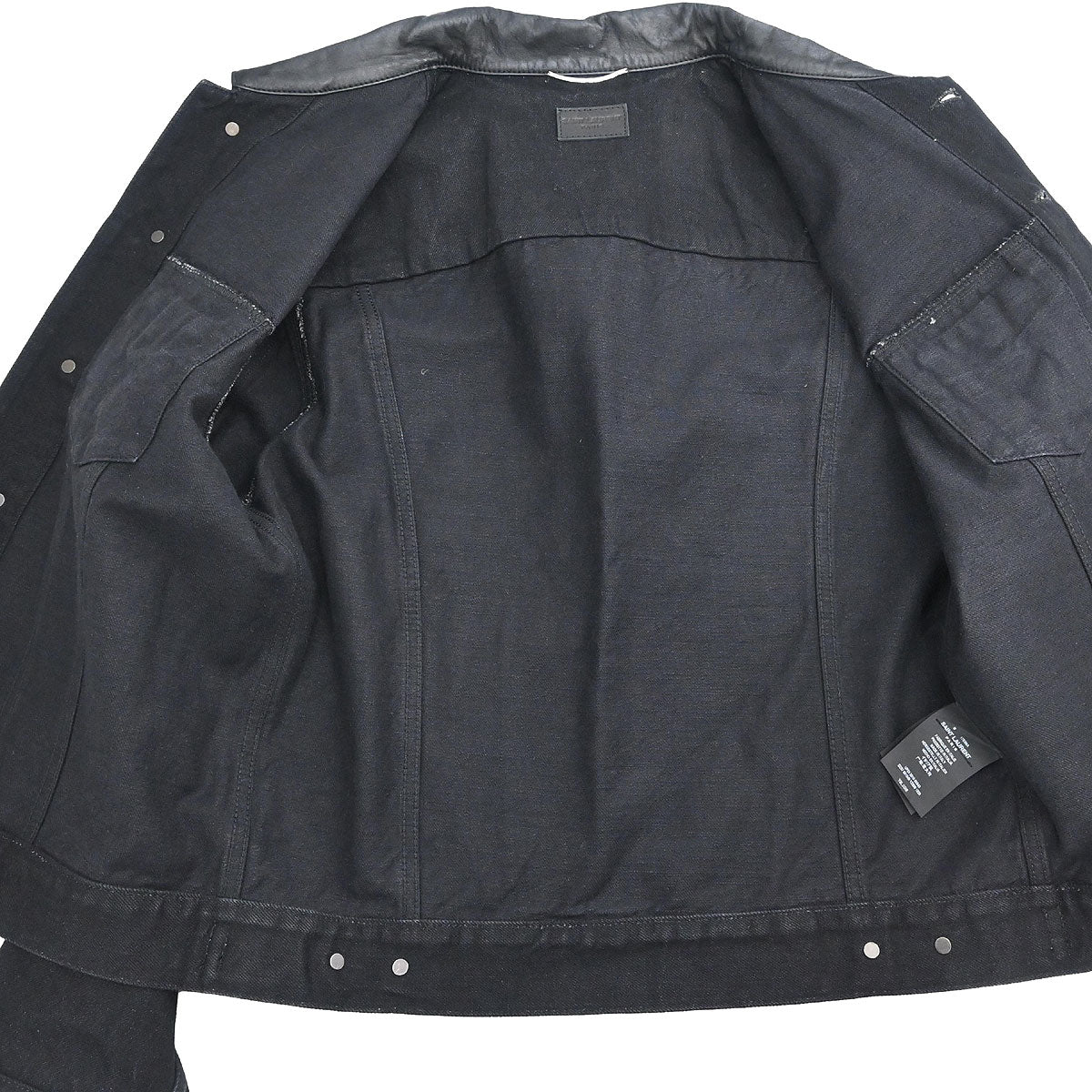 Saint Laurent 2018 Single Breasted Denim Jacket Black #M