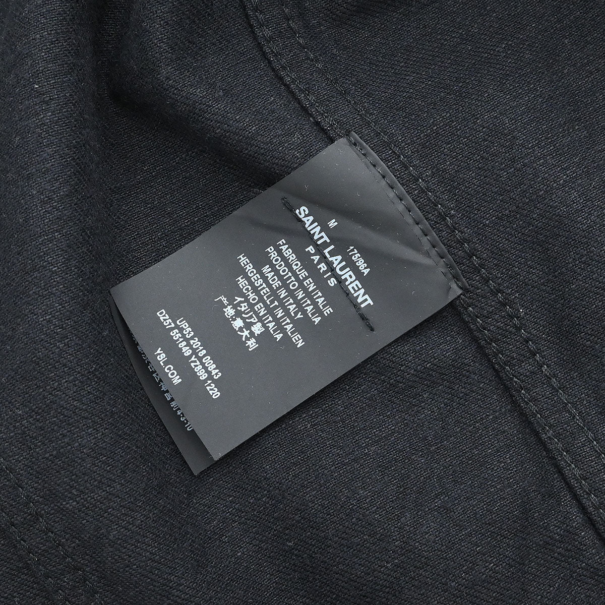 Saint Laurent 2018 Single Breasted Denim Jacket Black #M