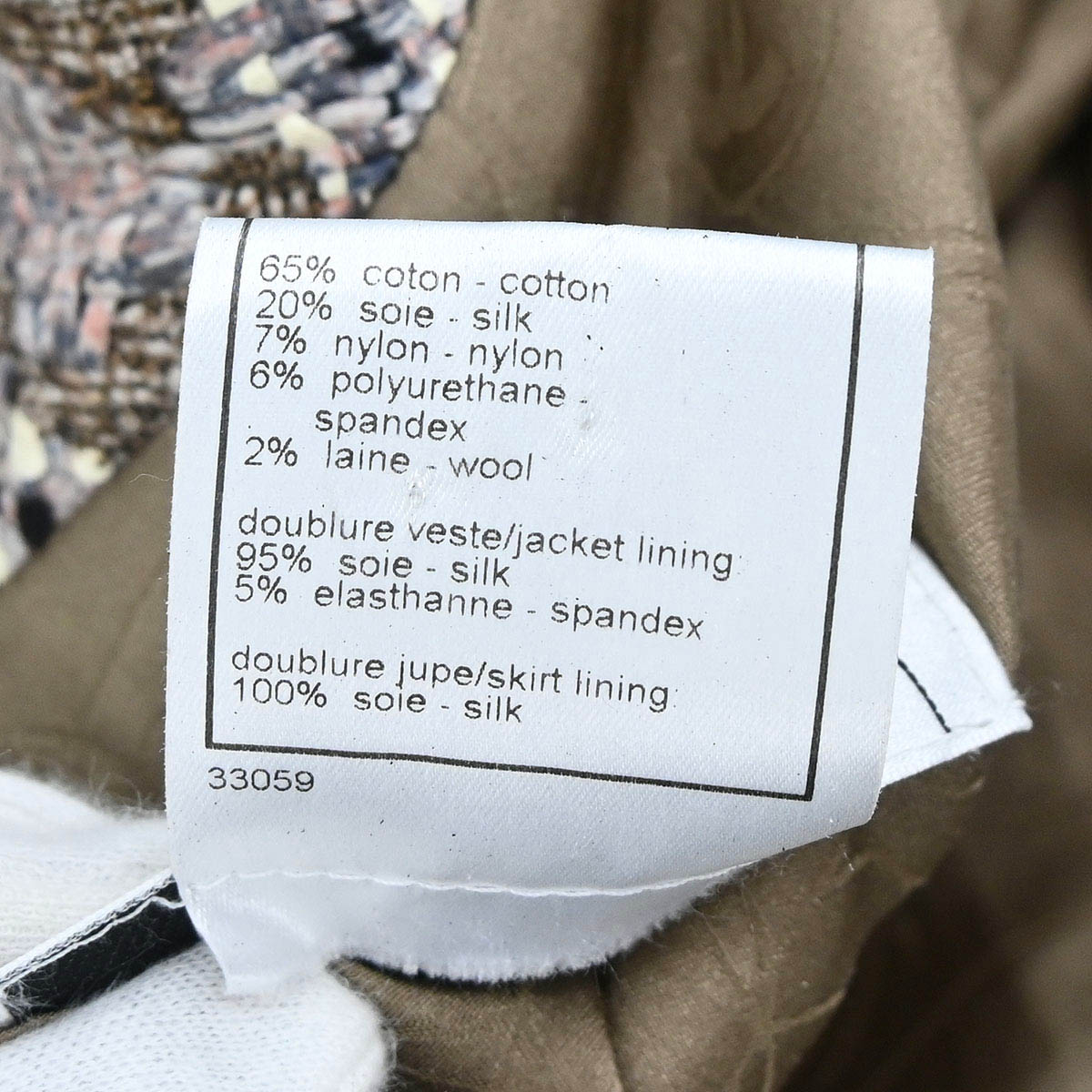 Chanel 2003 Zip Up Tweed Jacket Brown #38