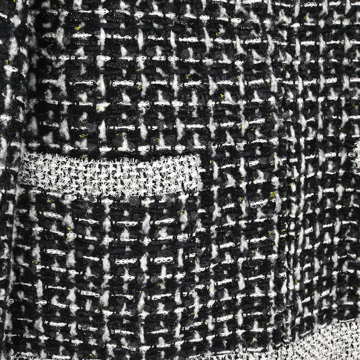 Chanel 2017-2018 Collarless Zip Up Tweed Jacket Black #44