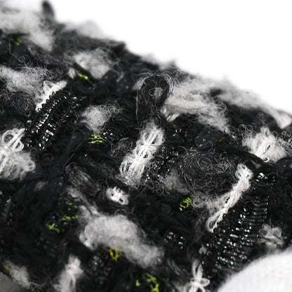 Chanel 2017-2018 Collarless Zip Up Tweed Jacket Black #44