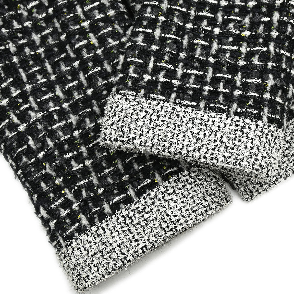 Chanel 2017-2018 Collarless Zip Up Tweed Jacket Black #44