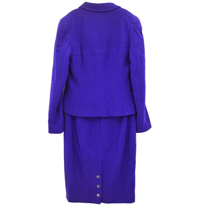 Chanel 1995 Setup Suit Jacket Skirt Purple #38