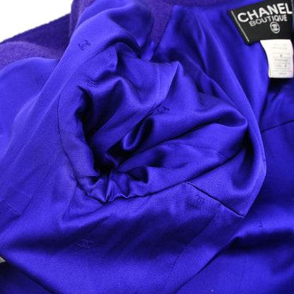 Chanel 1995 Setup Suit Jacket Skirt Purple #38