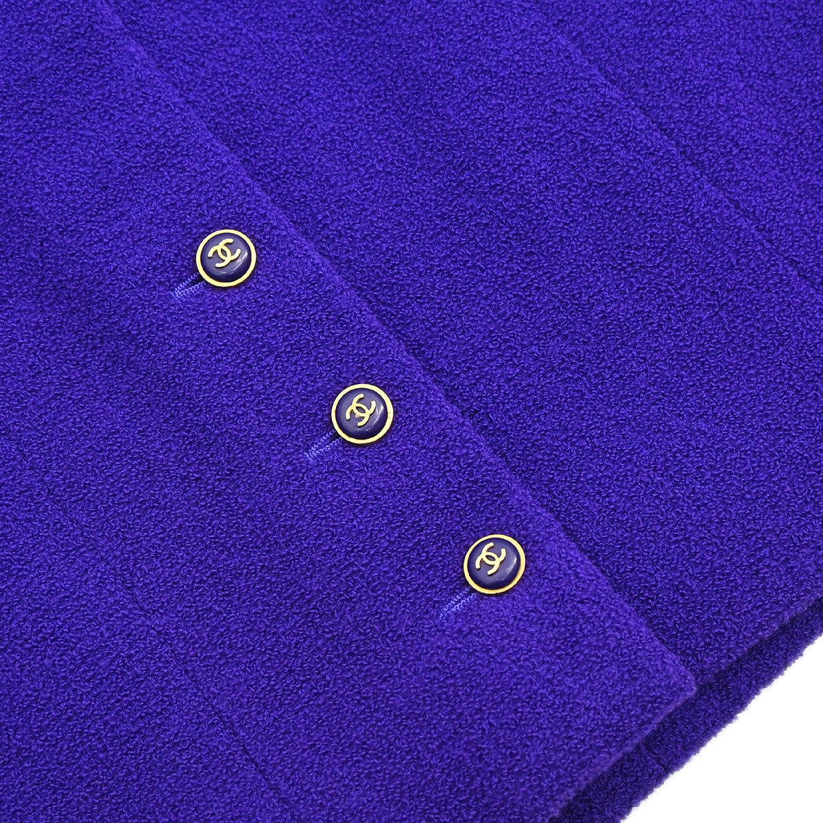 Chanel 1995 Setup Suit Jacket Skirt Purple #38
