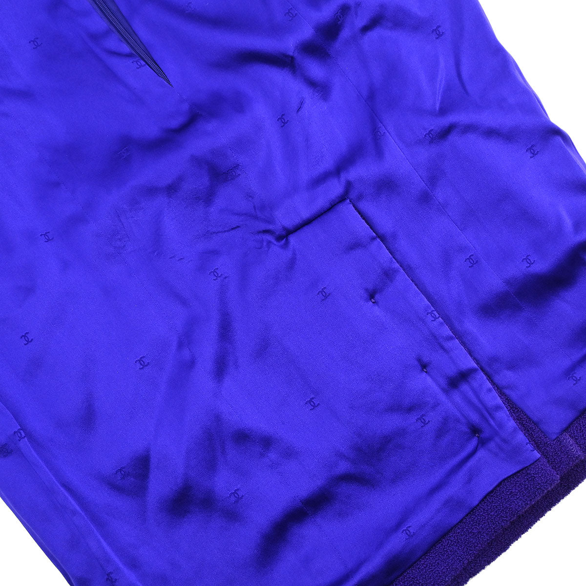 Chanel 1995 Setup Suit Jacket Skirt Purple #38