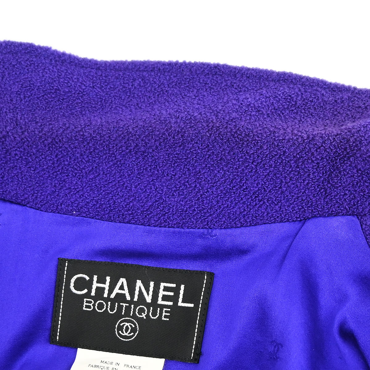 Chanel 1995 Setup Suit Jacket Skirt Purple #38
