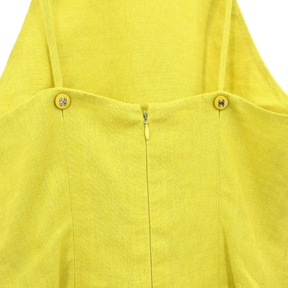 Chanel 1996 Setup Suit Jacket Sleeveless Dress Yellow #34