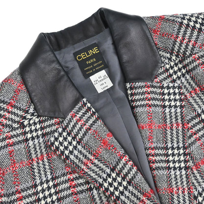 Celine Setup Suit Jacket Skirt Gray #42