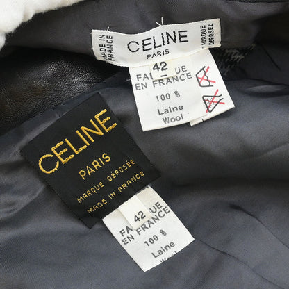Celine Setup Suit Jacket Skirt Gray #42