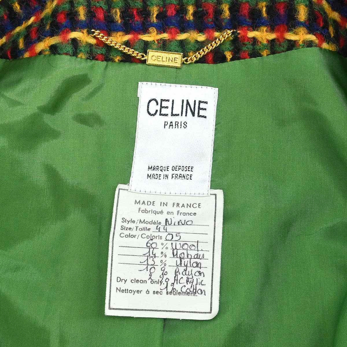 Celine Single Breasted Jacket Yellow #44