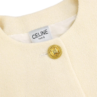 Celine Setup Suit Jacket Skirt Ivory #44
