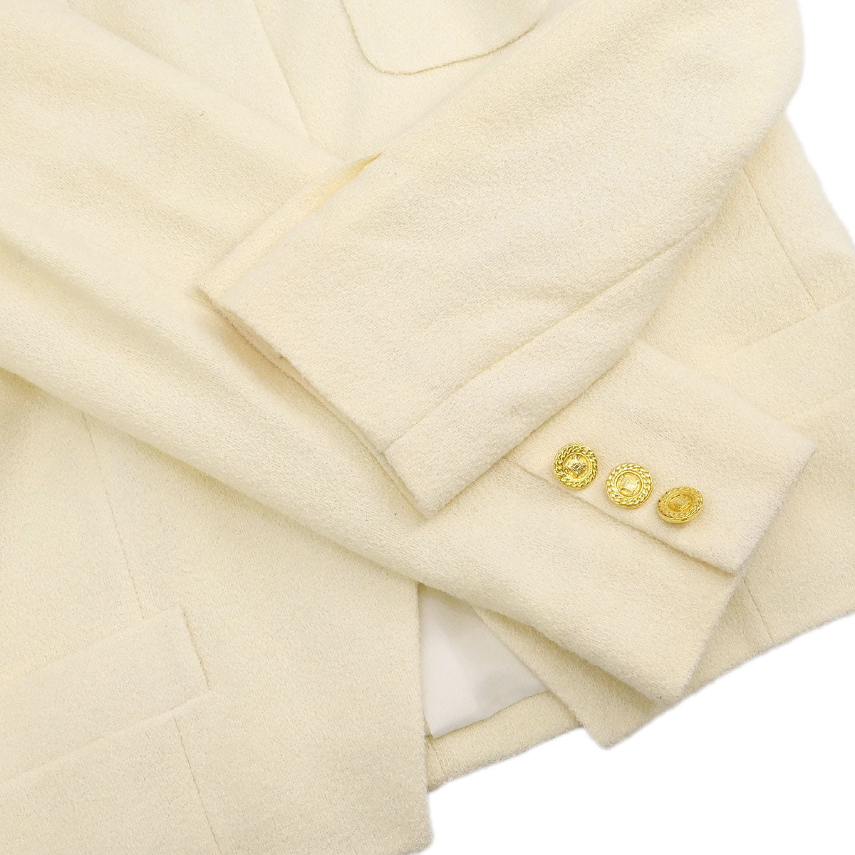 Celine Setup Suit Jacket Skirt Ivory #44