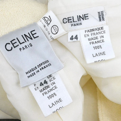 Celine Setup Suit Jacket Skirt Ivory #44