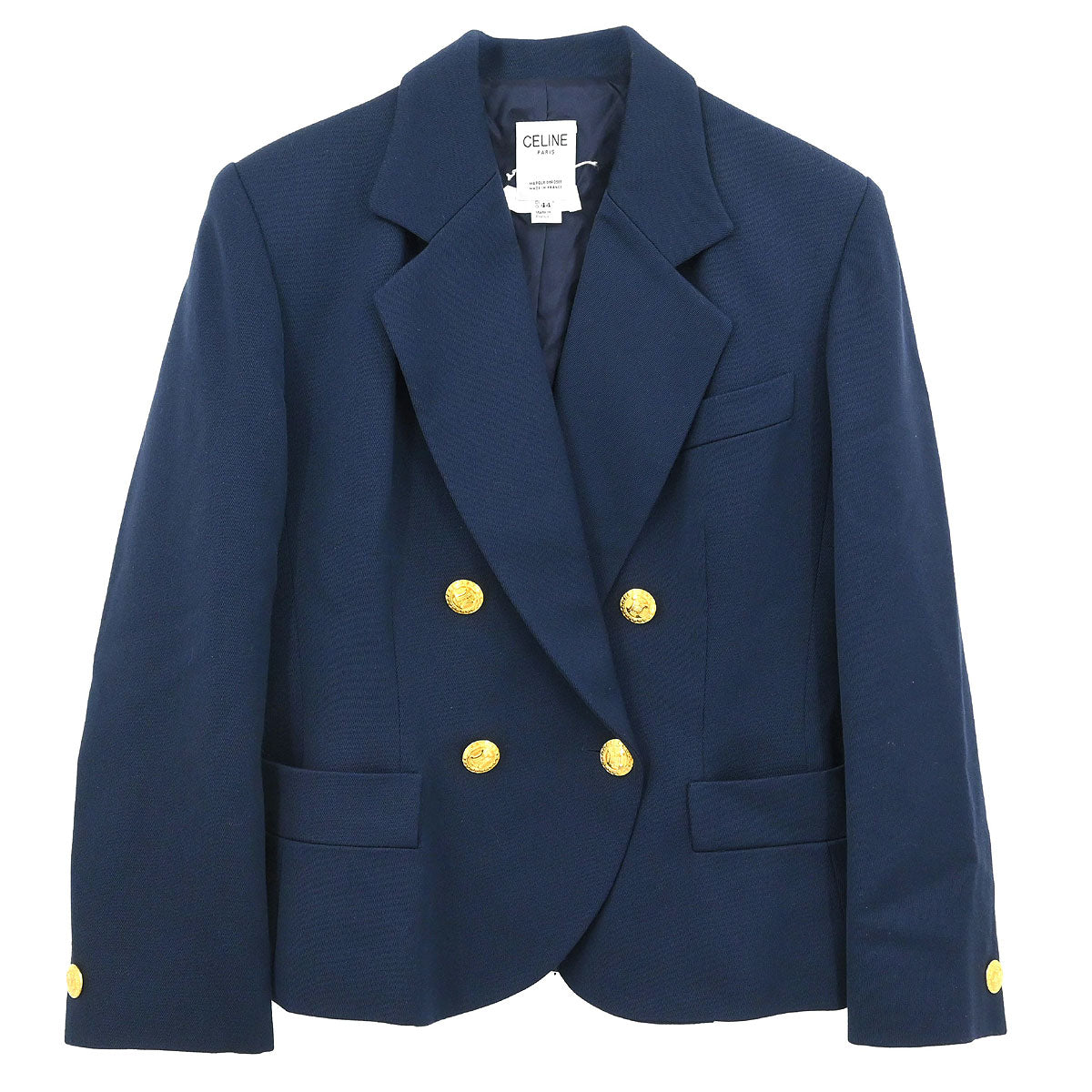 Celine Double Breasted Jacket Navy #44