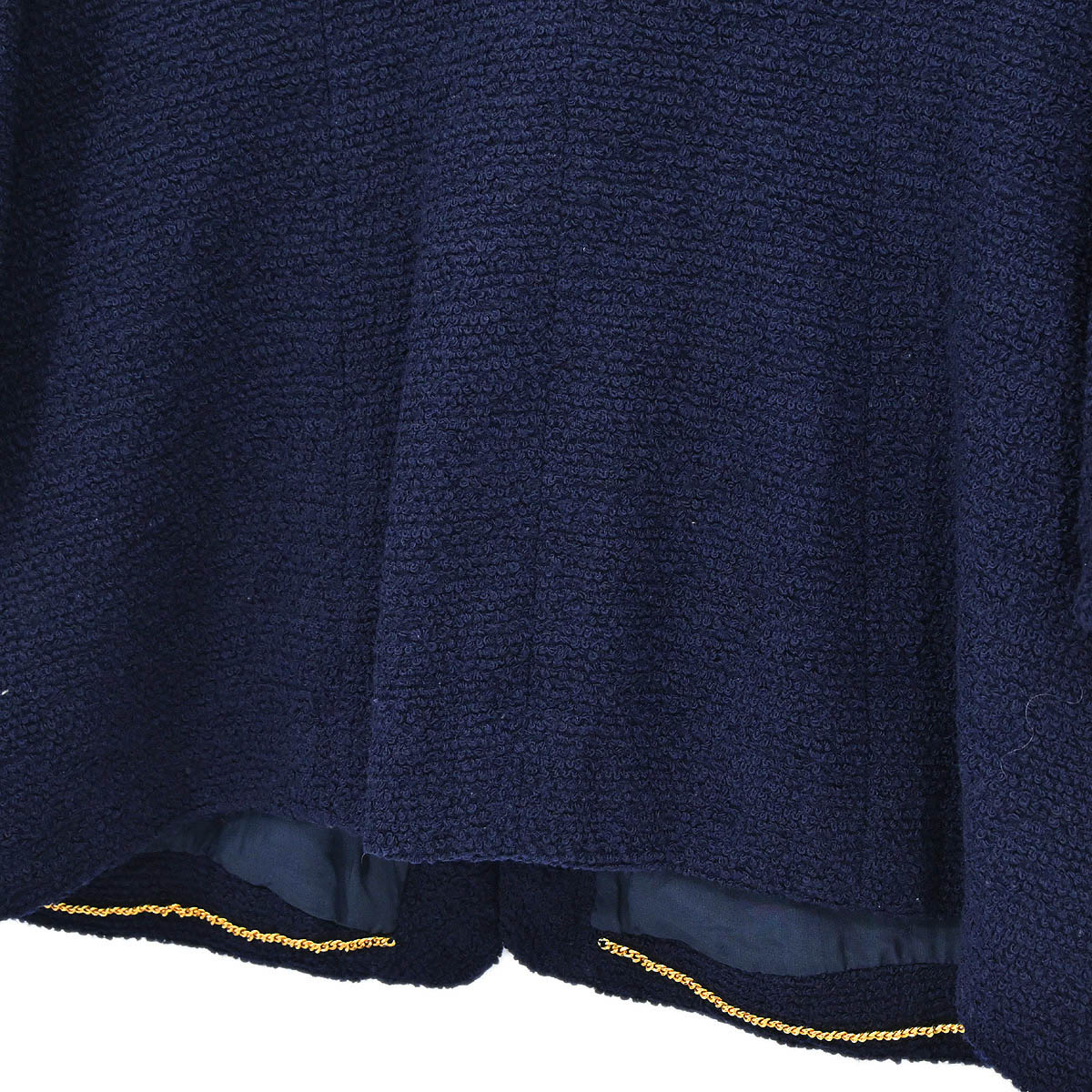 Chanel 1994 Single Breasted Collarless Jacket Navy #40