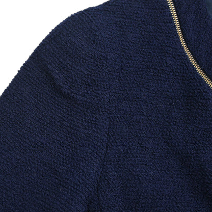 Chanel 1994 Single Breasted Collarless Jacket Navy #40