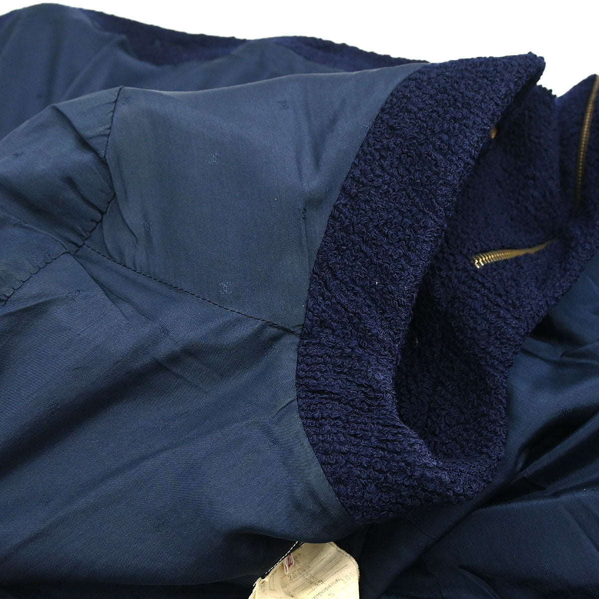 Chanel 1994 Single Breasted Collarless Jacket Navy #40