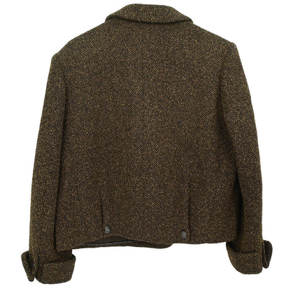 Chanel 1997 Double Breasted Tweed Jacket Brown #44