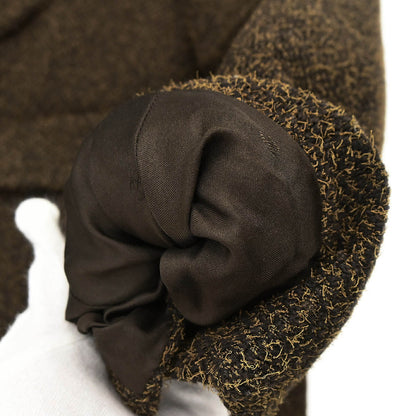 Chanel 1997 Double Breasted Tweed Jacket Brown #44