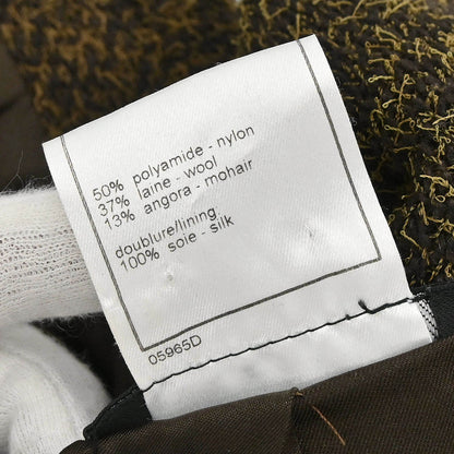 Chanel 1997 Double Breasted Tweed Jacket Brown #44