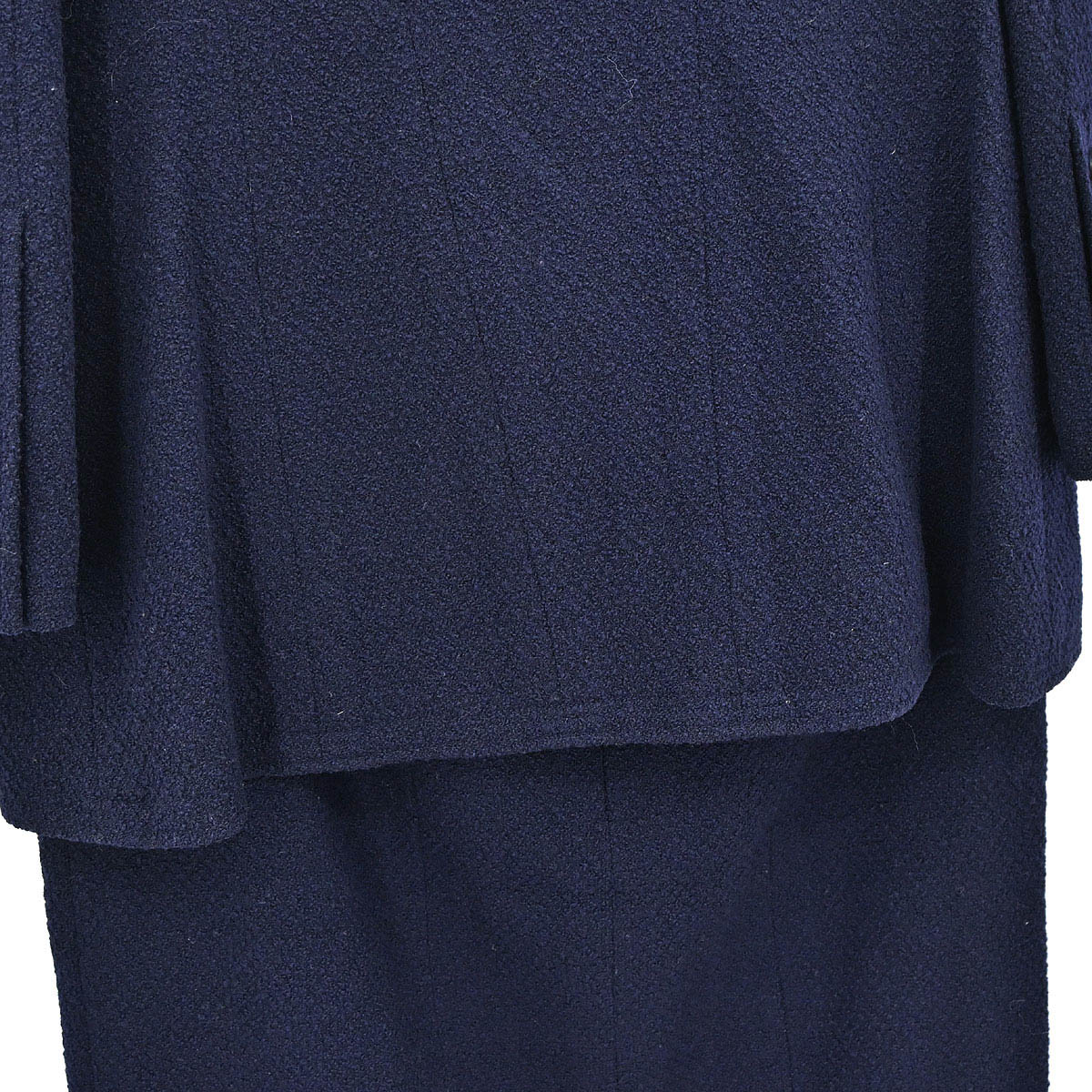 Chanel 1991 Setup Suit Jacket Skirt Navy #42