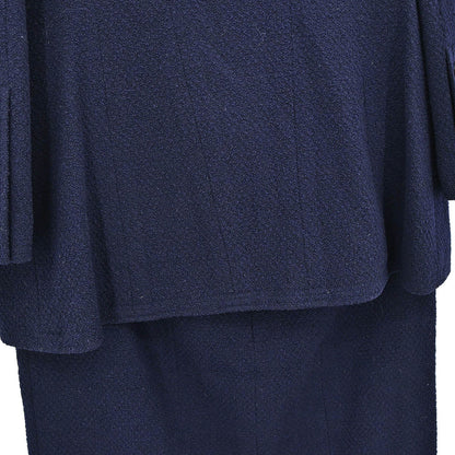 Chanel 1991 Setup Suit Jacket Skirt Navy #42