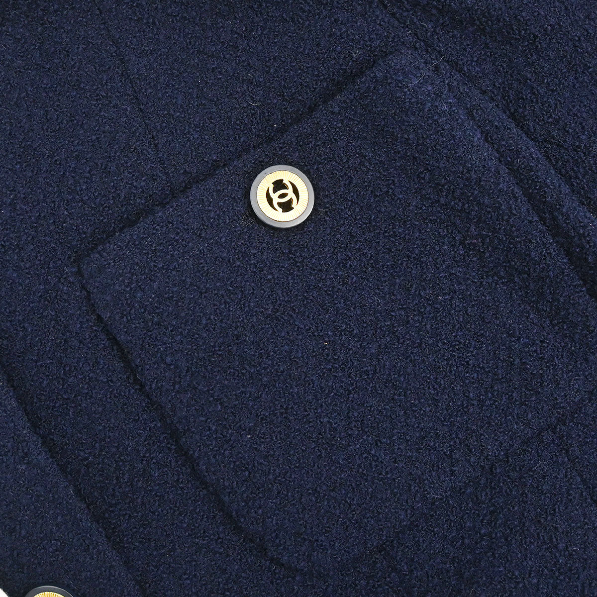Chanel 1991 Setup Suit Jacket Skirt Navy #42