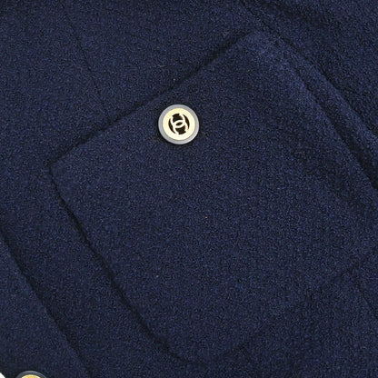 Chanel 1991 Setup Suit Jacket Skirt Navy #42