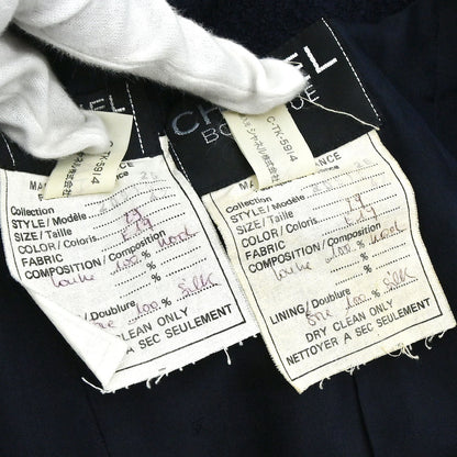 Chanel 1991 Setup Suit Jacket Skirt Navy #42