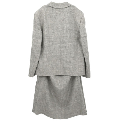 Celine Setup Suit Jacket Skirt Gray #44