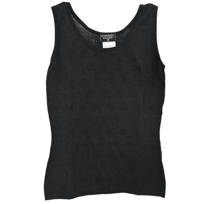 Chanel 1998 Sleeveless Tank Top Black #38